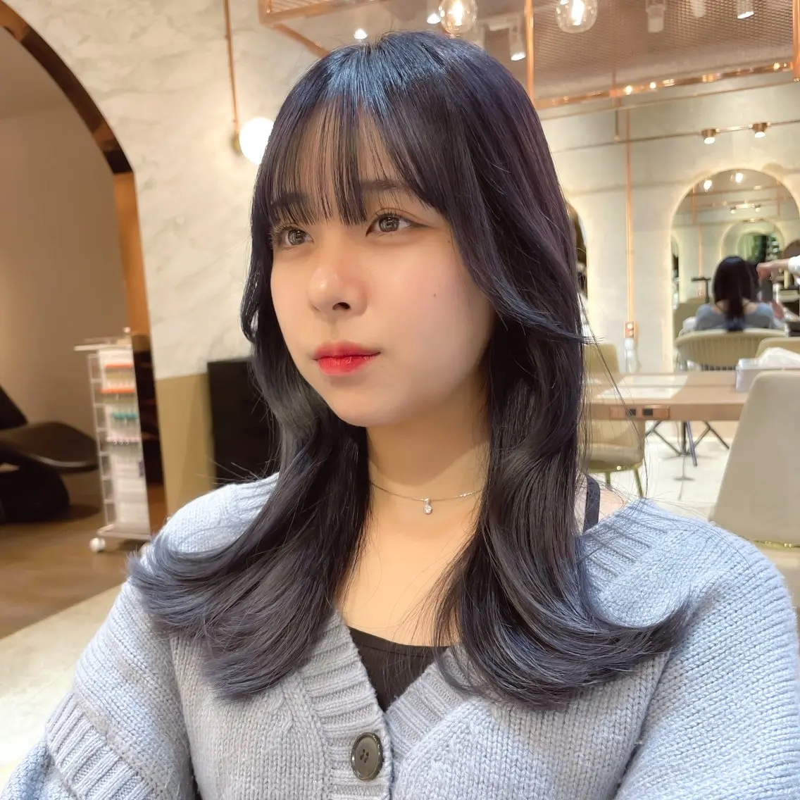 ミディアム カラー カット ヘアカラー トリートメント レイヤー/韓国ヘア 縮毛矯正🫧鈴木颯のヘアスタイル