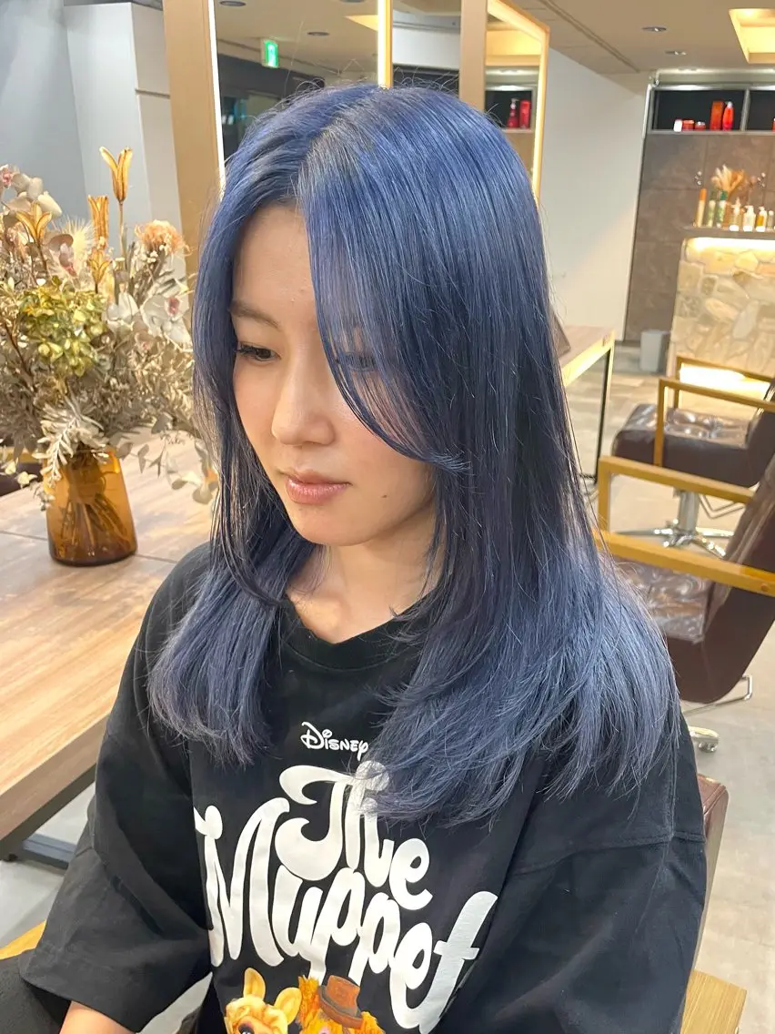 セミロング ヘアカラー 髪質改善カラー🫧 横浜/liberteのヘアスタイル