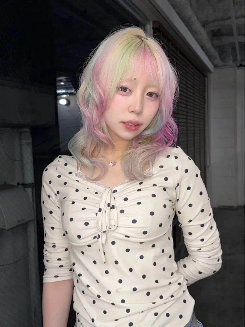 ミディアム カラー ヘアアレンジ マナ /透明感カラー🩰のヘアスタイル