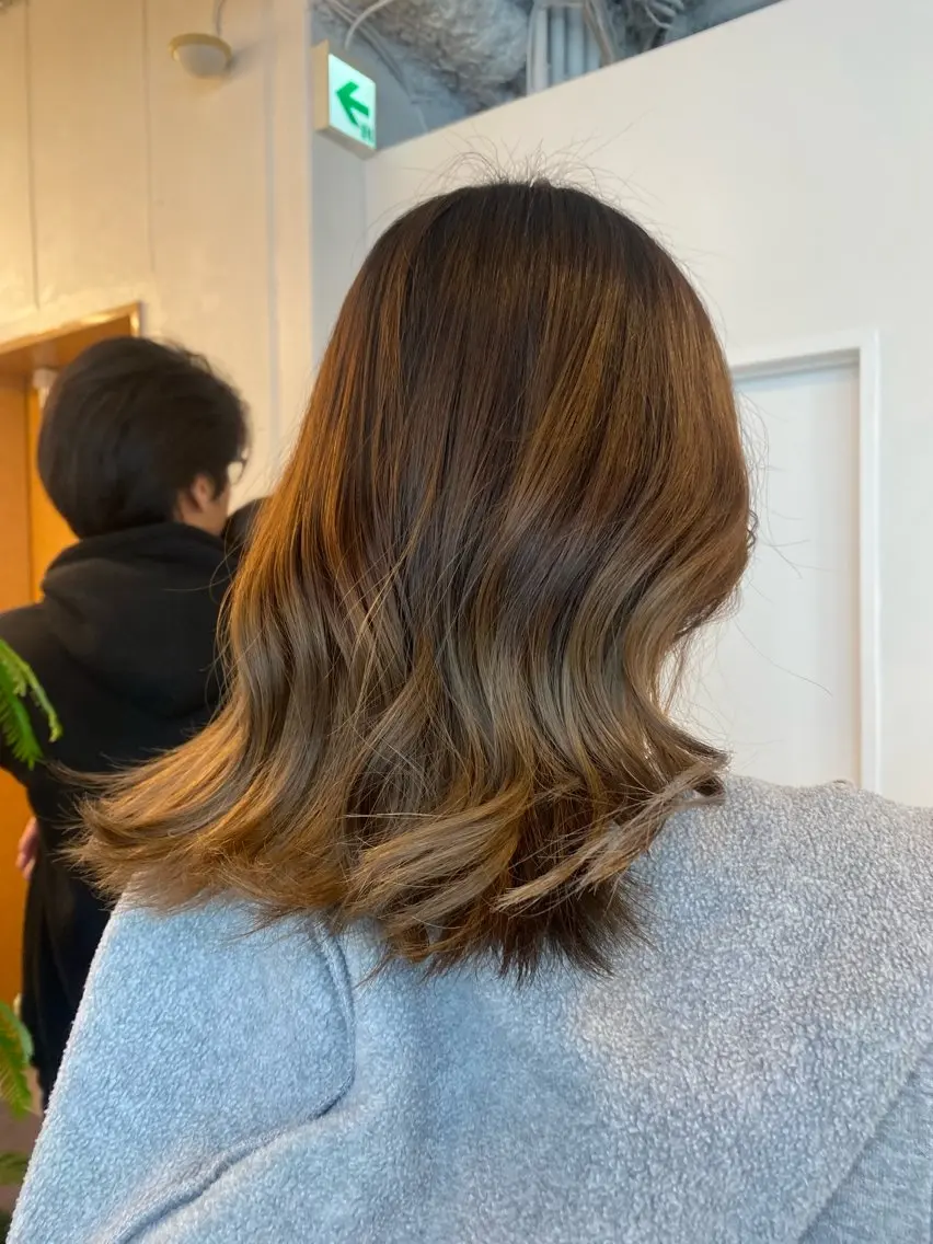 ミディアム カラー ヘアカラー ichika/福岡 /透明感カラー🤎のヘアスタイル