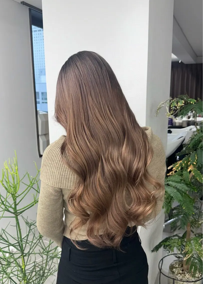 ロング カット ヘアカラー yuna/透明感 カラー/エクステのヘアスタイル