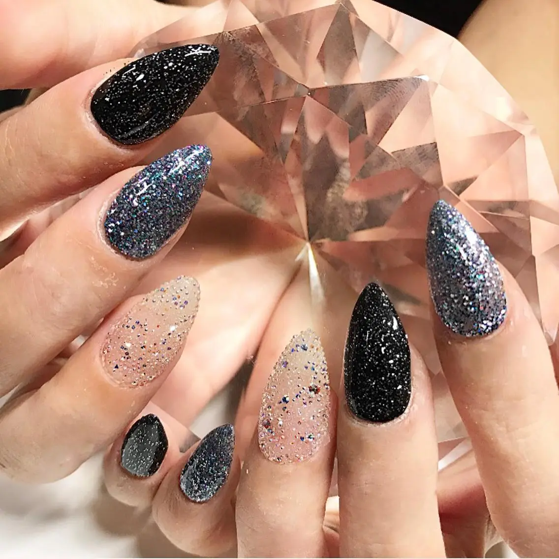 ネイル スカルプネイル 渋谷／チップ長さ出し 👑アプレgel-xのネイルデザイン