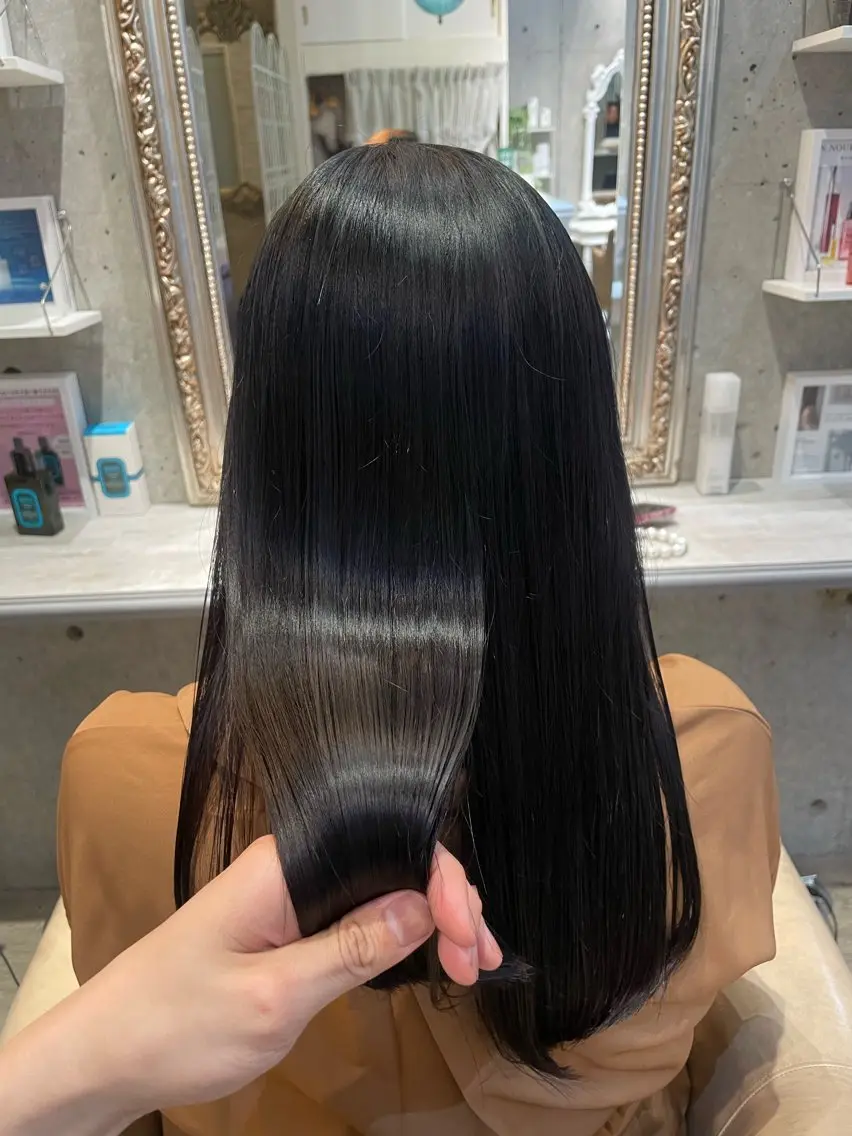 ロング ヘアカラー トリートメント 南青山 DAMANI タクミのヘアスタイル