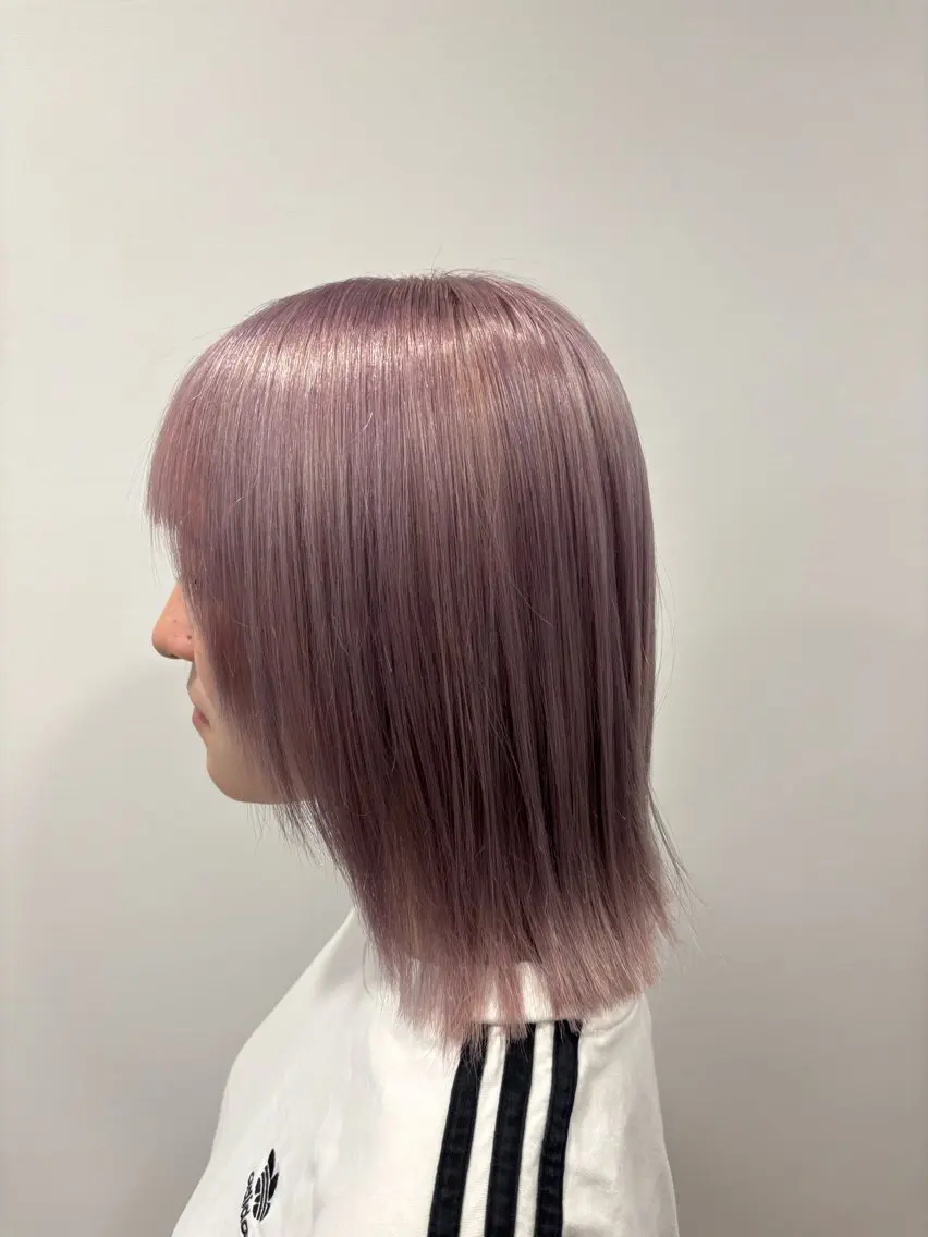 ミディアム カラー ラベンダーカラー 井上 悠人のヘアスタイル
