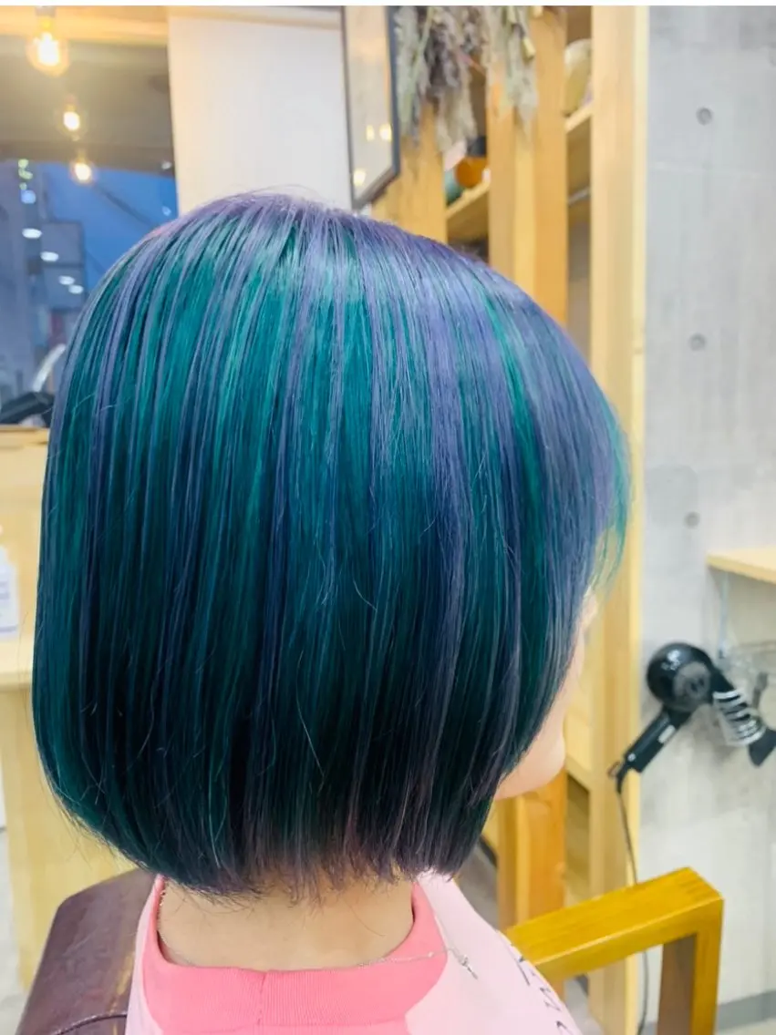 ショート カラー バレイヤージュ ブリーチ ケアブリーチ ダブルカラー ハイライトカラー ヘアカラー トリートメント memento 斎藤大覚のヘアスタイル