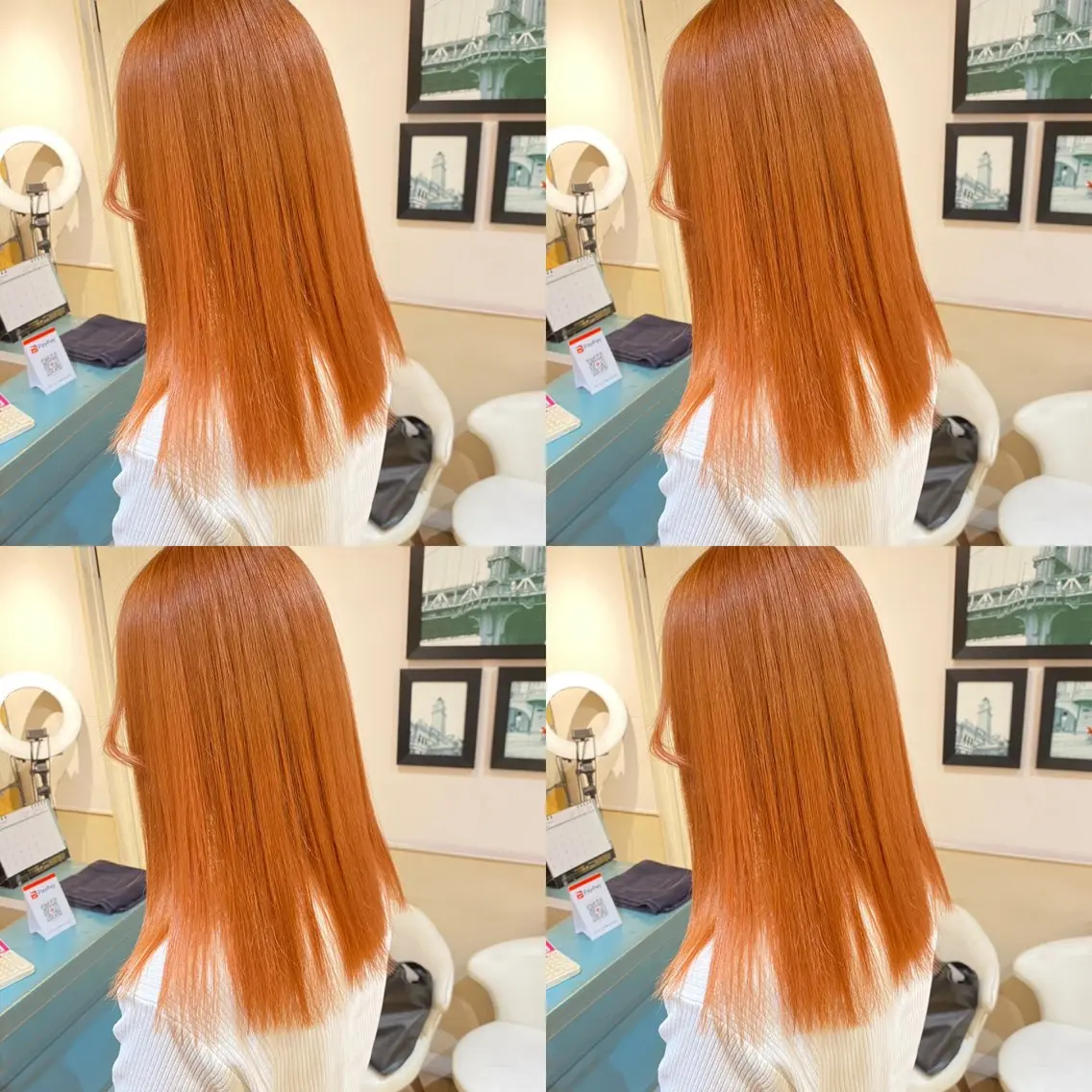 ロング カラー オレンジ 髪質改善 ヘアカラー トリートメント 店長✨髪質改善✖️ 透明感カラー／純大のヘアスタイル