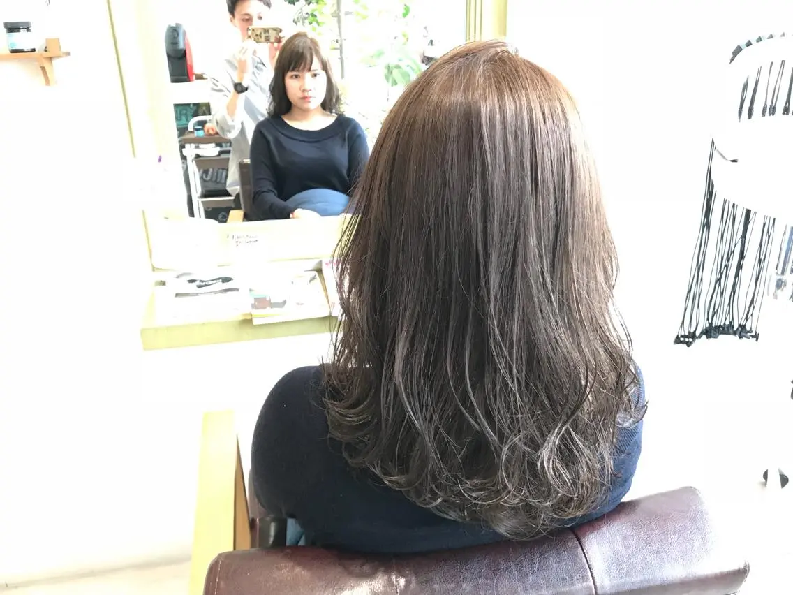 セミロング カラー グレージュ メンズ指名多数!! 田島史也のヘアスタイル
