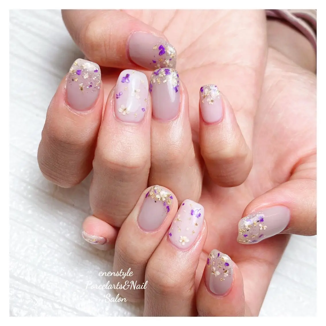 ミディアム ネイル 🐾enen style 🐾のネイルデザイン