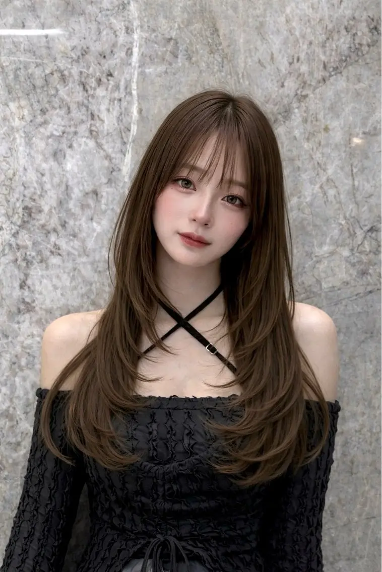 ロング カット 艶髪🇰🇷髪質改善 🎀ikuno🎀のヘアスタイル