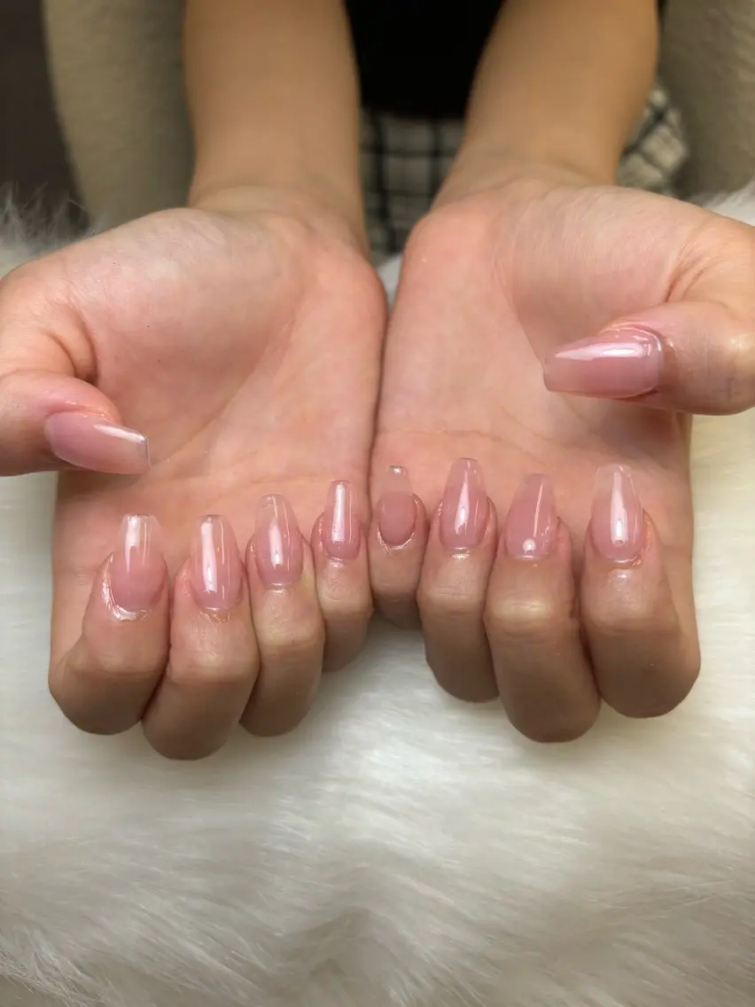 ネイルチップ長さ出し10本➕ワンカラーの写真