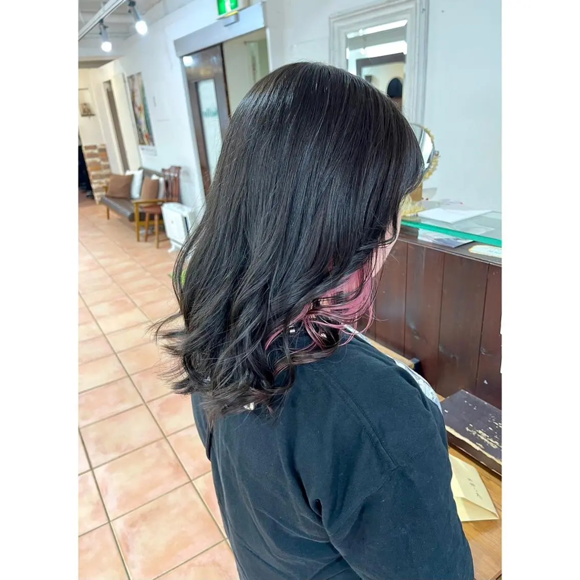 ミディアム カラー ヘアアレンジ カット ヘアカラー 🦋エクステ/透明感 カラー🦋宮川莉央のヘアスタイル