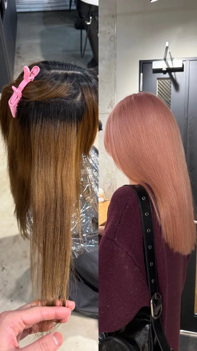 ロング カラー ブロンド ピンクカラー ヘアカラー 【🥀履歴修正🥀】 ハイトーン職人/拓真のヘアスタイル
