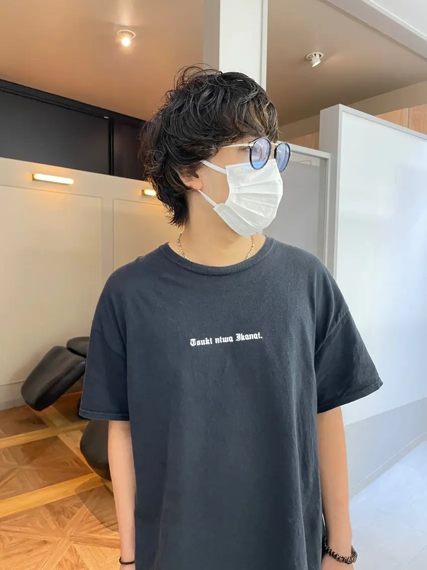 パーマ メンズ カット 緒方リエ 時短ショート・ボブのヘアスタイル