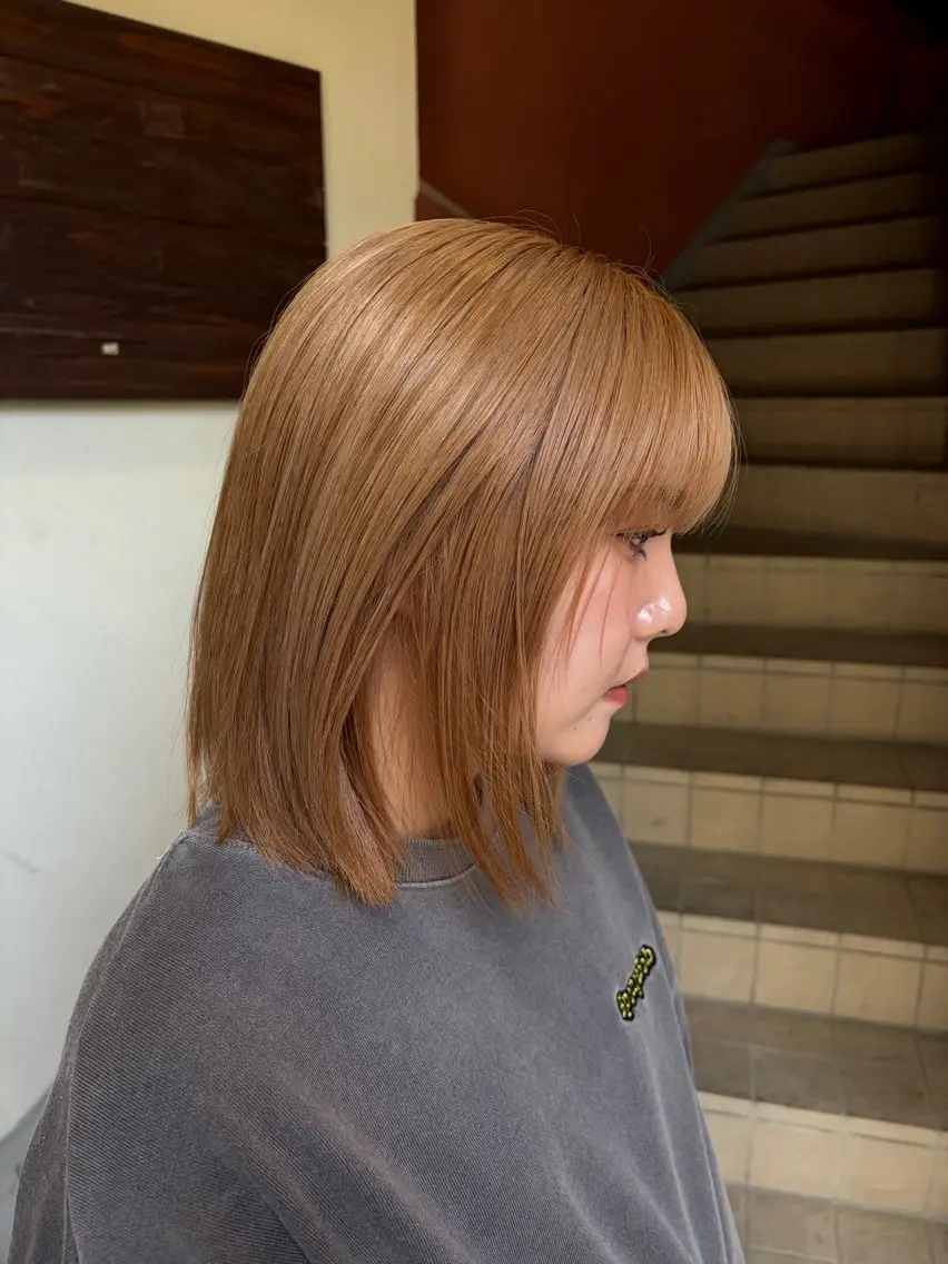 ミディアム カット ヘアカラー 後藤 みさとのヘアスタイル