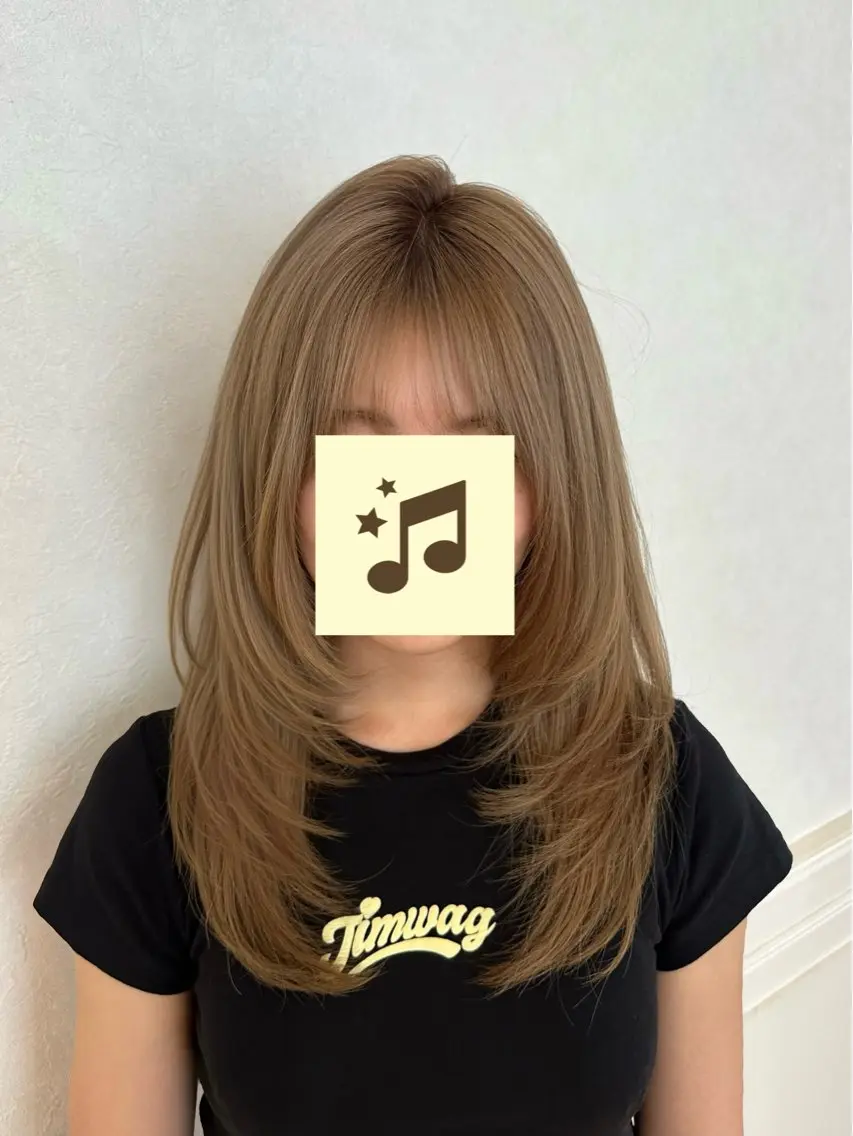 カラー ヘアカラー トリートメント 透明感ブリーチなし Wカラー / 田村のヘアスタイル