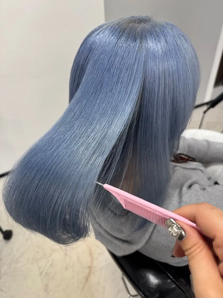 ミディアム カラー カット ヘアカラー トリートメント ヒラガカナ▼ ECLAT HAIRのヘアスタイル
