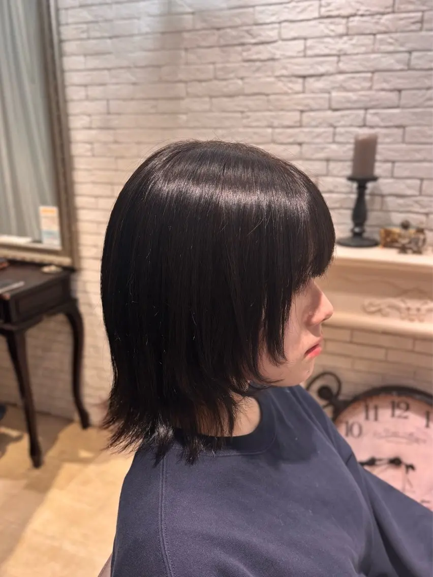 ミディアム カット ヘアカラー 🌱なゆみ🌱透明感 /ナチュラル/高宮のヘアスタイル