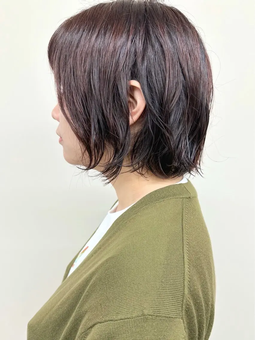 ミディアム ボブ/ゆるふわ ボブパーマ/とういのヘアスタイル