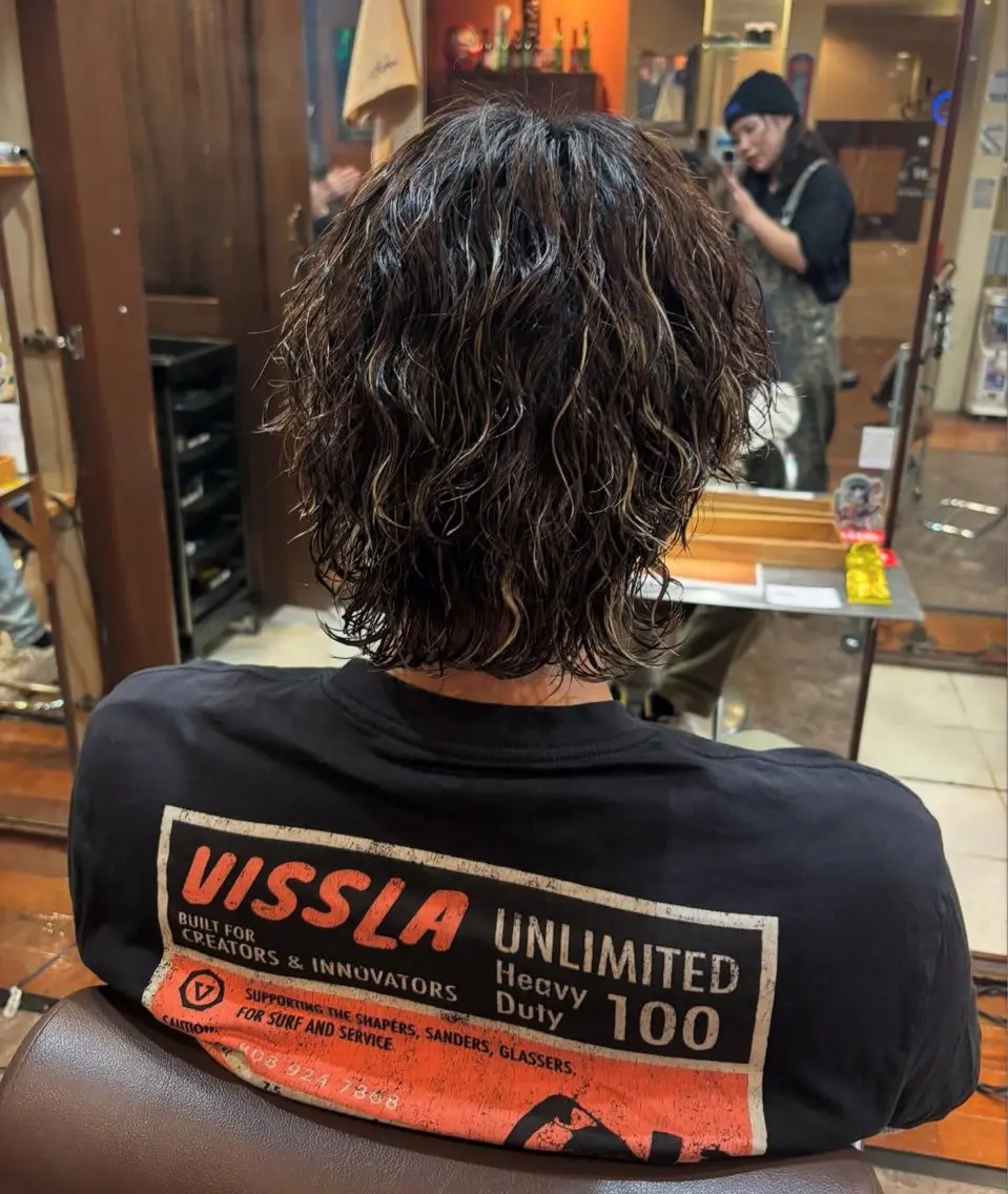 セミロング パーマ メンズ カット パーマ 💈LGC💈 SANAのヘアスタイル