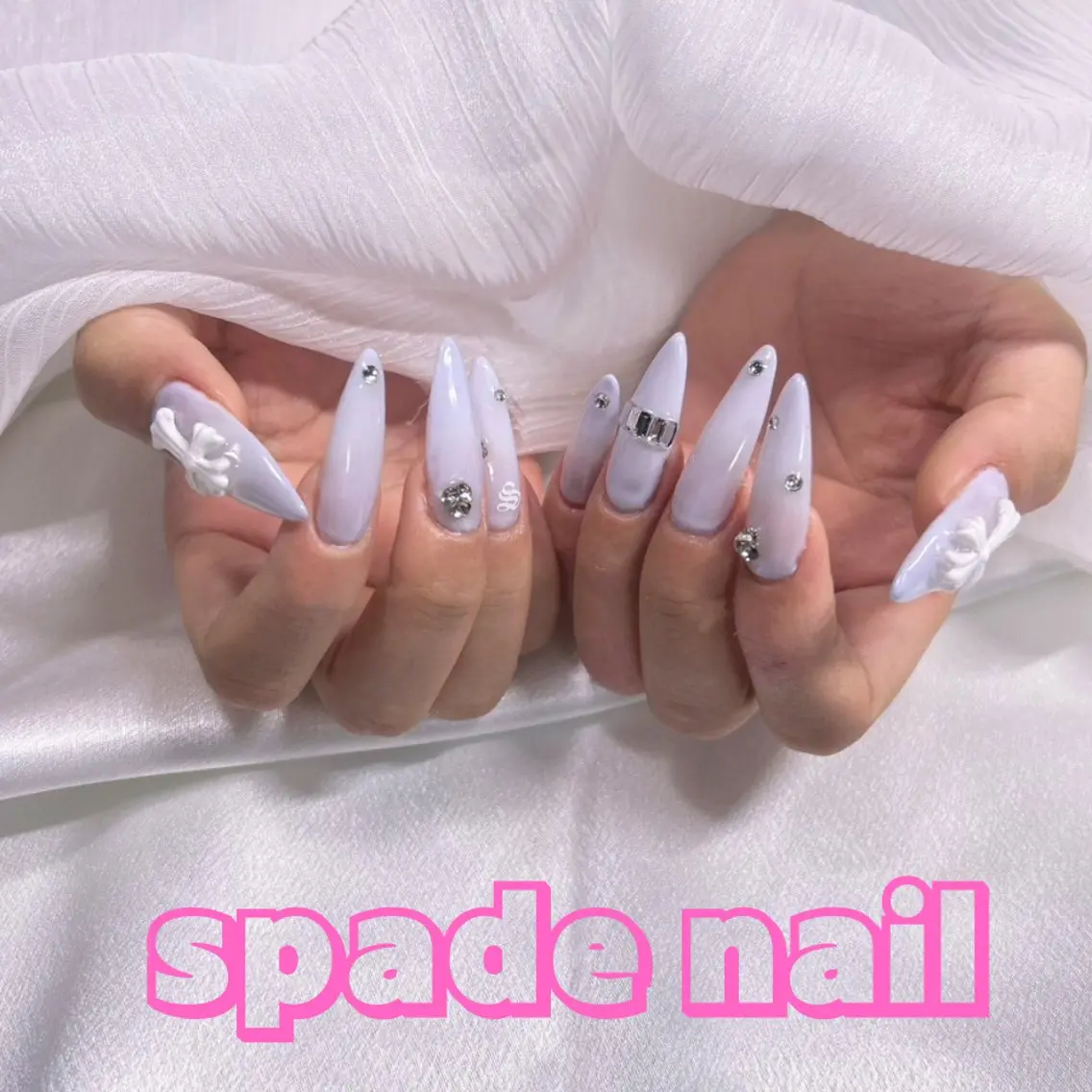 ネイル アートネイル フラワーネイル 韓国ネイル ワンカラーネイル シンプルネイル ハンドネイル Spade nail(大名)のネイルデザイン