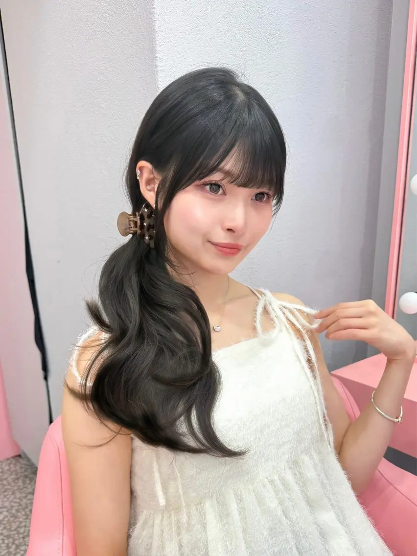 セミロング カラー ベージュカラー ブリーチ ブラウンカラー チョコレートブラウン 透明感カラー ヘアカラー トリートメント 渋谷/韓国ヘア/ 顔まわり♡Ayakaのヘアスタイル