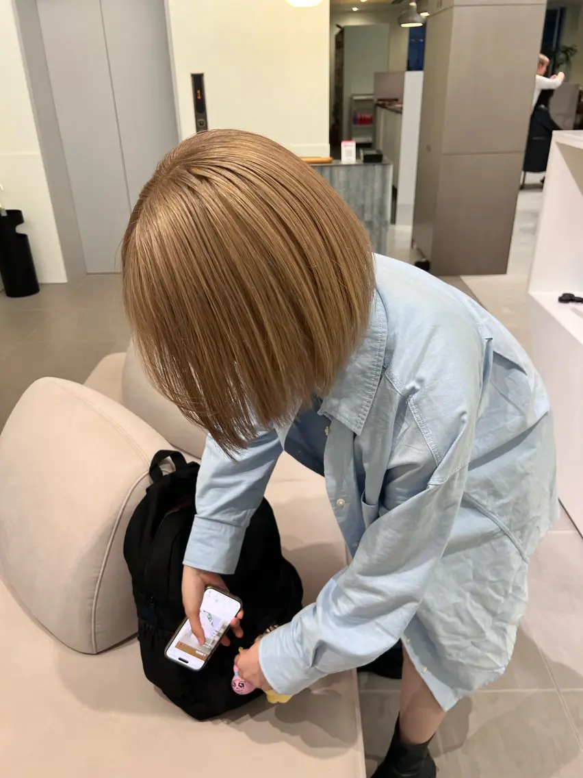ケアブリーチ+透明感カラーの写真