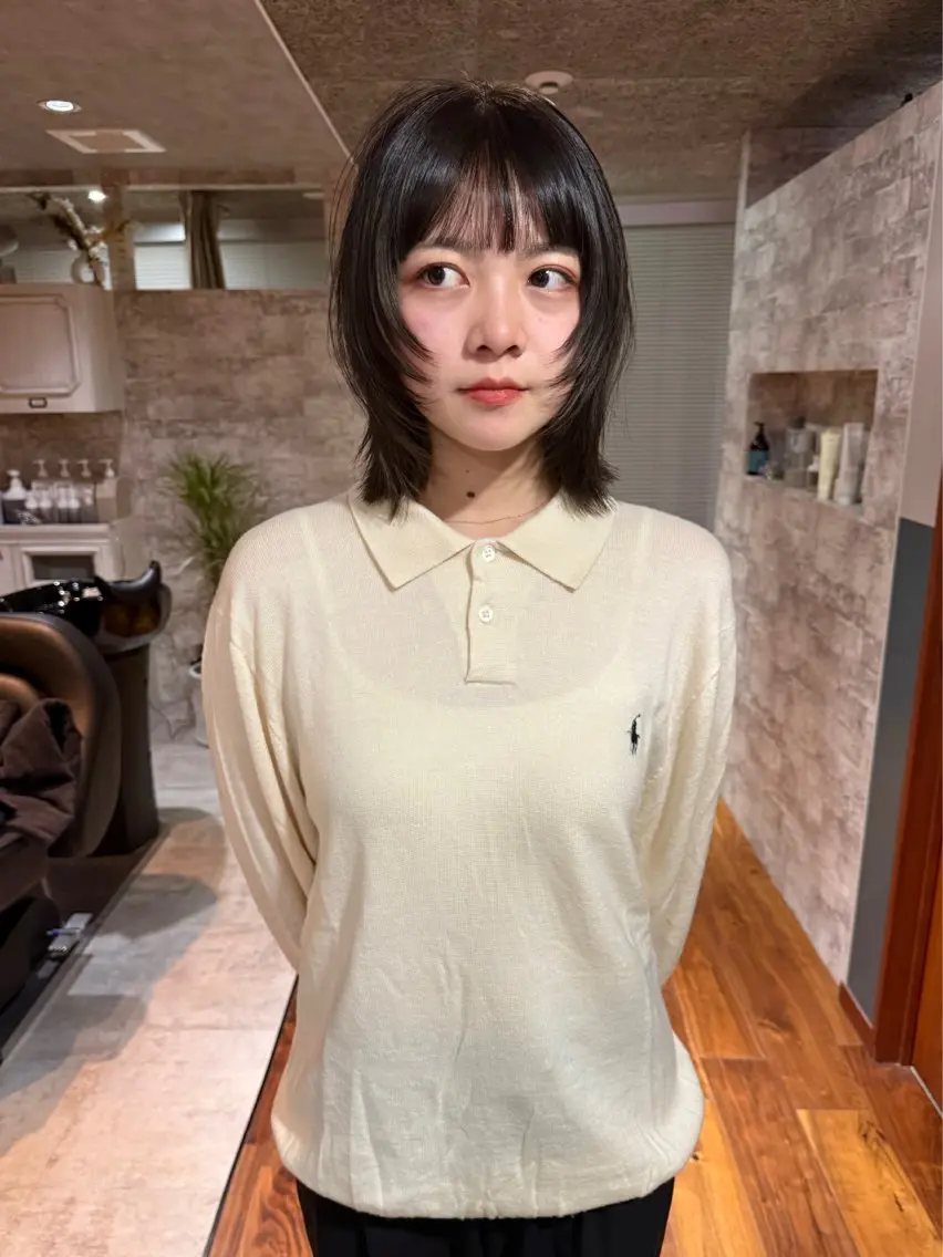 ショート カラー パーマ 似合わせカット カット ヘアカラー 縮毛矯正 トリートメント mai / linoah˚✧のヘアスタイル