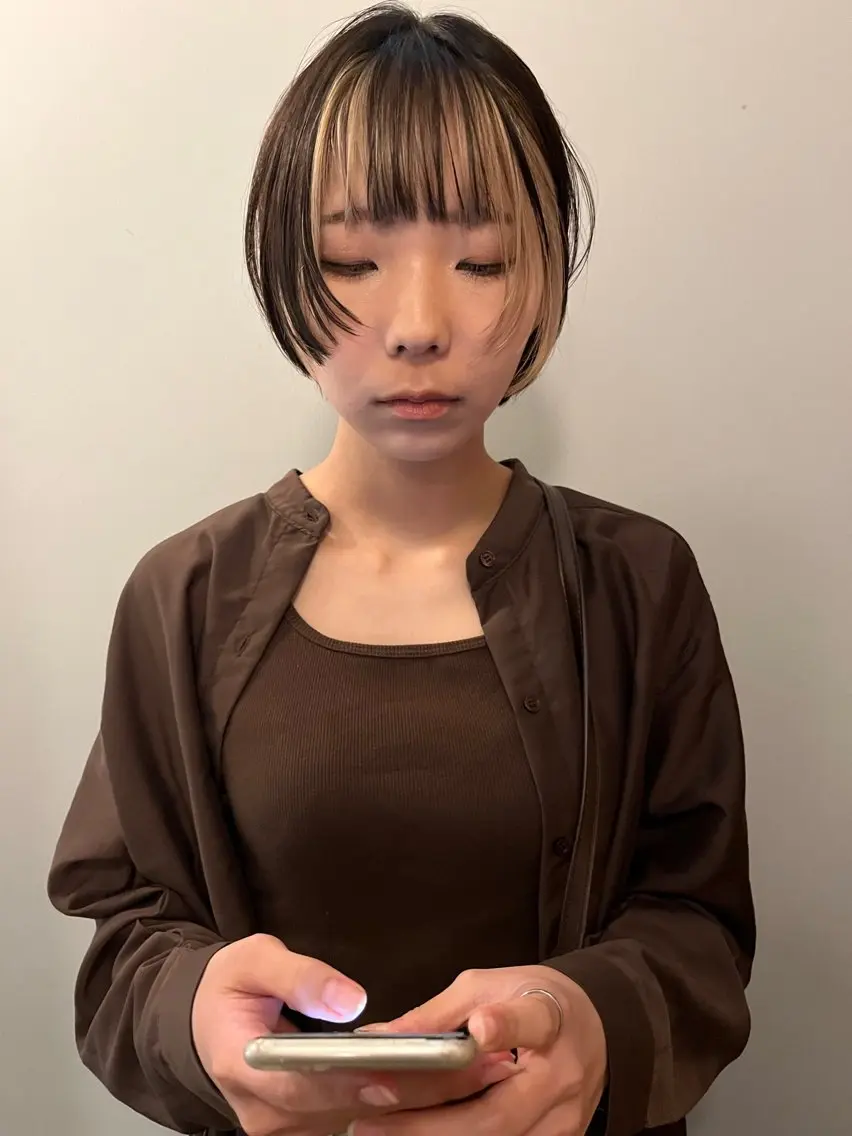 ショート カット ヘアカラー トリートメント ショート/ボブ /パーマ🌿柏原良亮のヘアスタイル