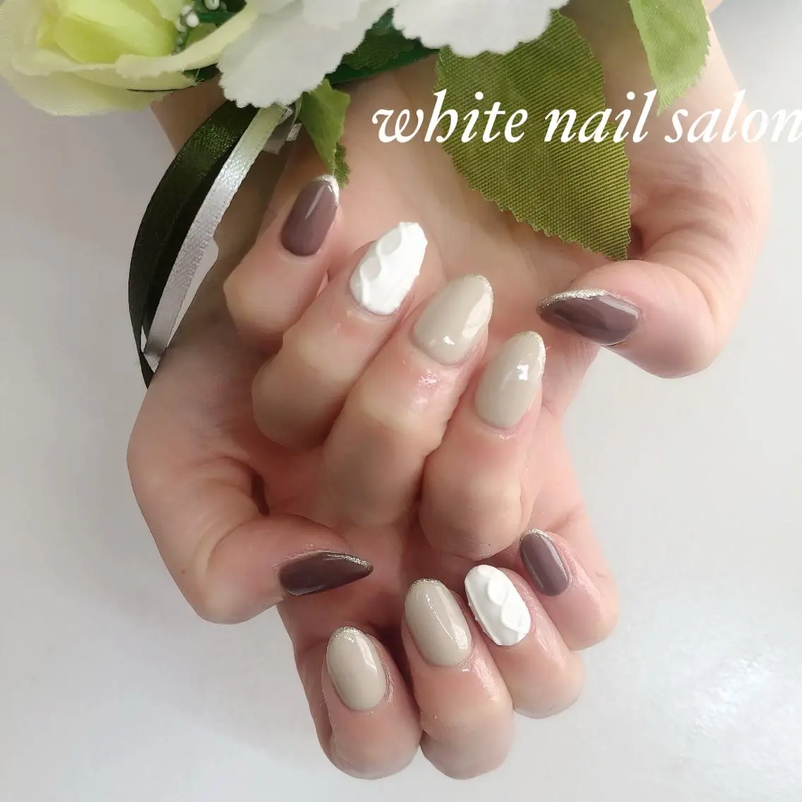 ネイル アートネイル フレンチネイル ジェルネイル ハードジェル 持ち込み ハンドネイル white nail salonのネイルデザイン