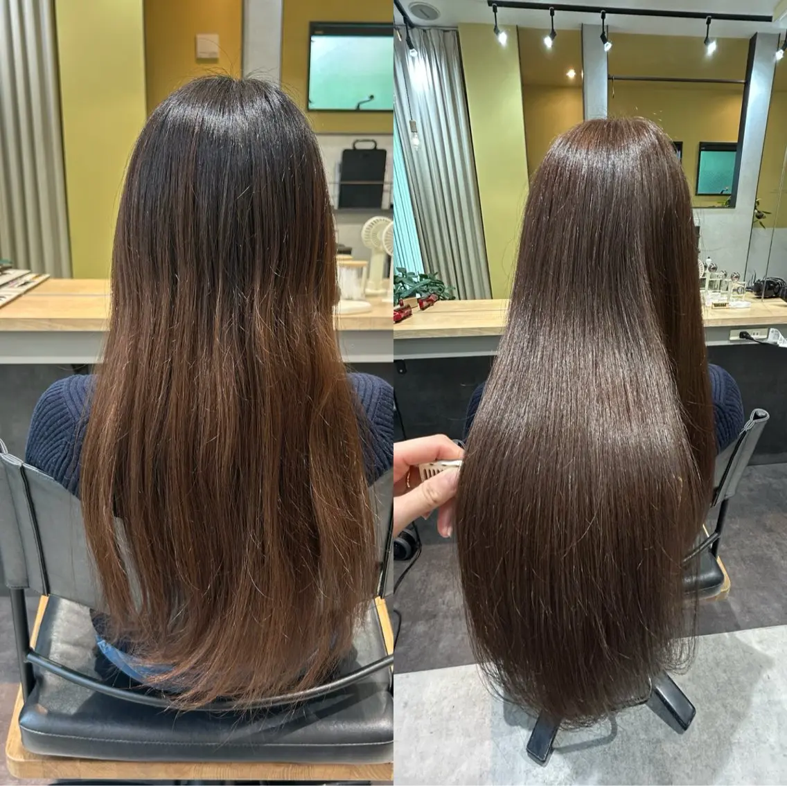 ロング カラー ブリーチ 透明感カラー ダブルカラー グレージュ ブリーチなしカラー カット ヘアカラー トリートメント hubhair レイヤー/透明感のヘアスタイル