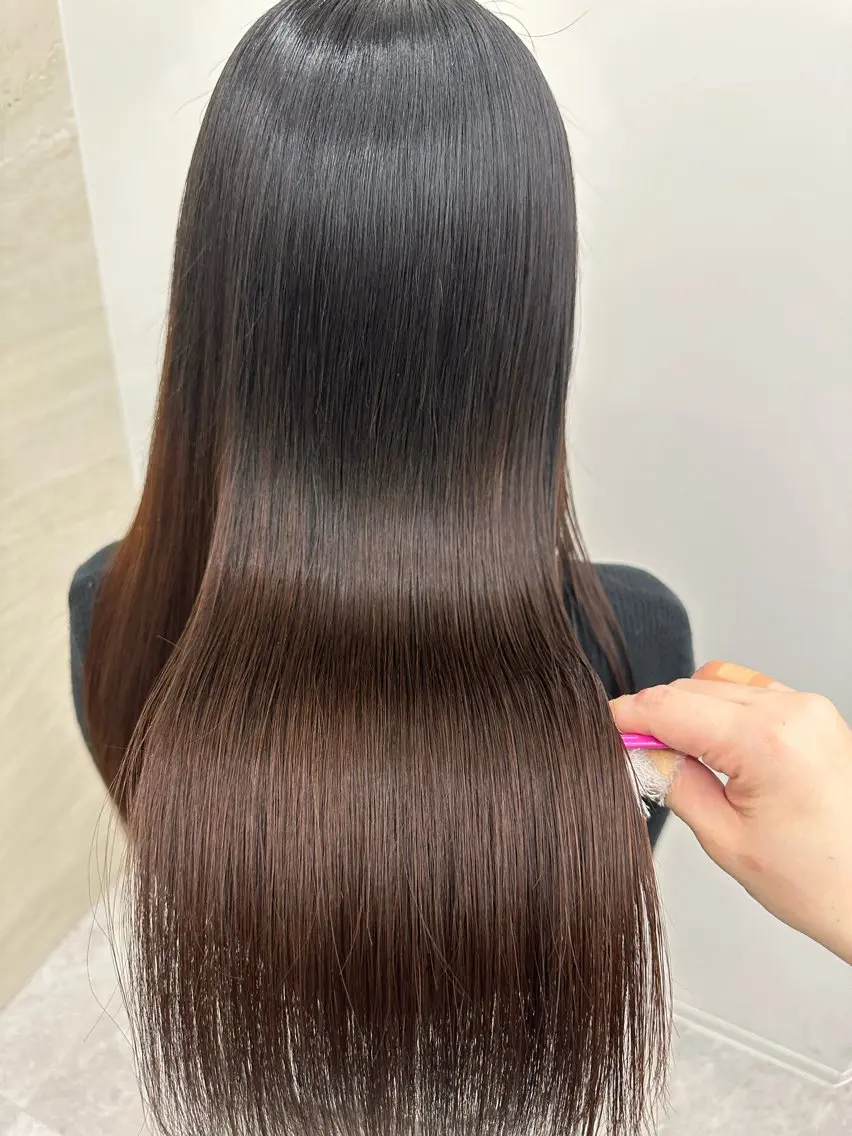 ロング パーマ 縮毛矯正 モテ髪💛美髪矯正 ✨艶髪特化🫧山根のヘアスタイル