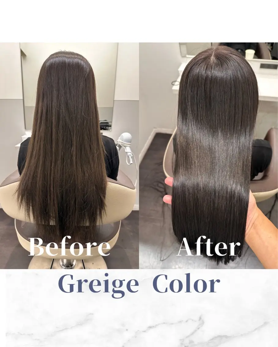 ロング カラー 透明感カラー グレージュ オレンジ バイオレットカラー バイオレットグレージュ カット ヘアカラー トリートメント 【美髪矯正 /髪質改善】RINのヘアスタイル
