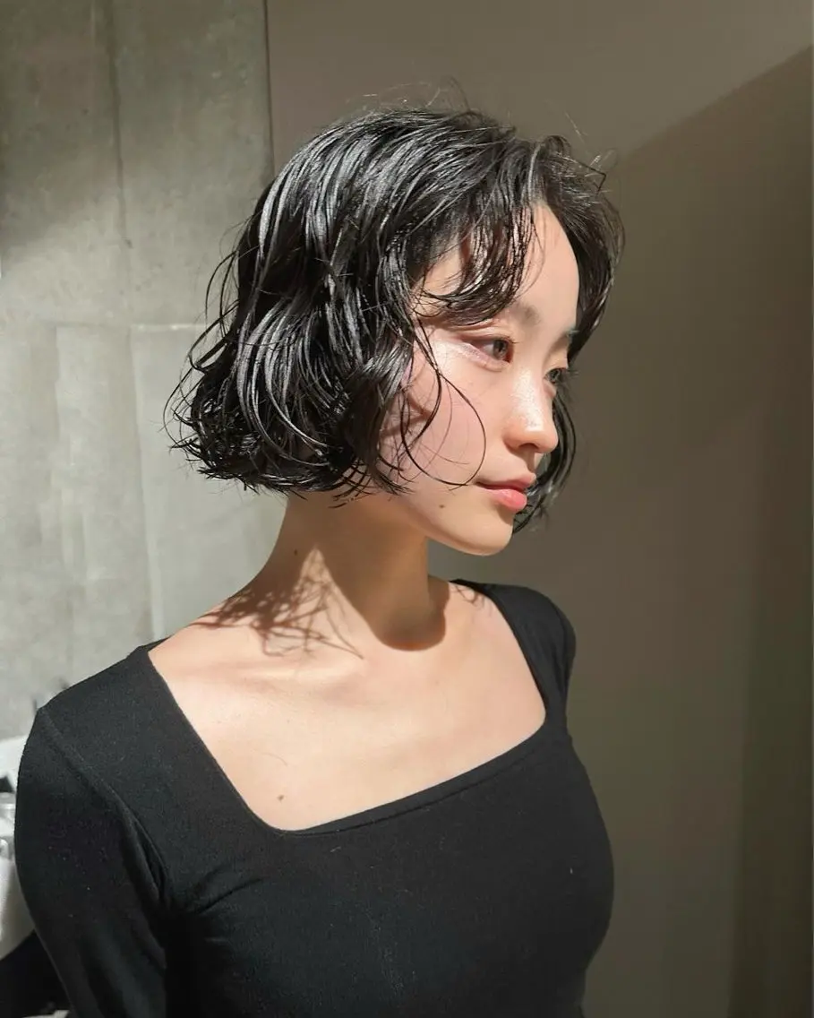 パーマ カット パーマ トリートメント 楠奥 結衣のヘアスタイル