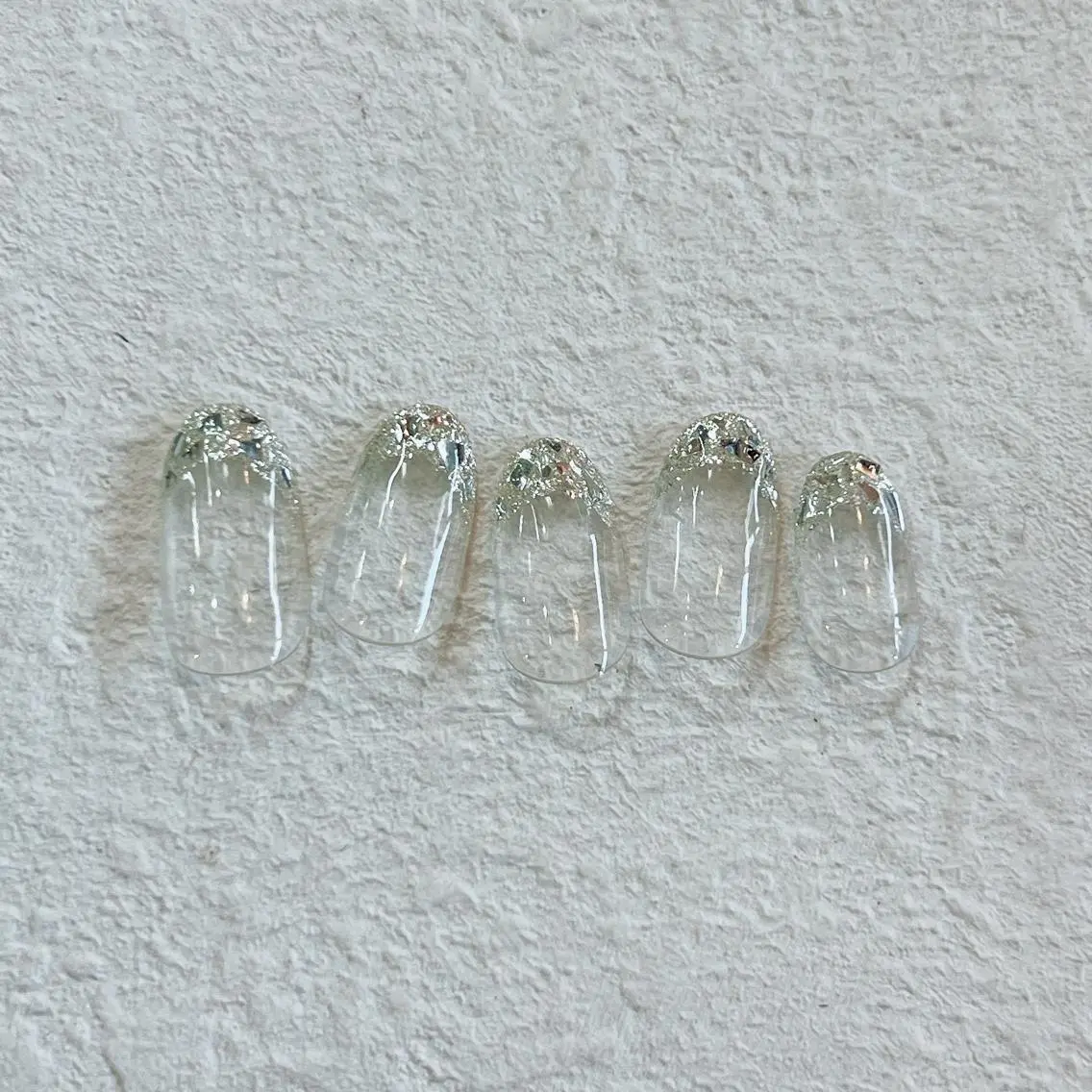 ネイル アートネイル フレンチネイル ジェルネイル ガラスフレンチ ニュアンスネイル Nail Mikakoのネイルデザイン