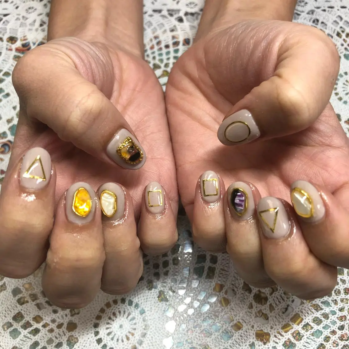 ネイル アートネイル 大理石ネイル(マーブル) J terrace Nailのネイルデザイン