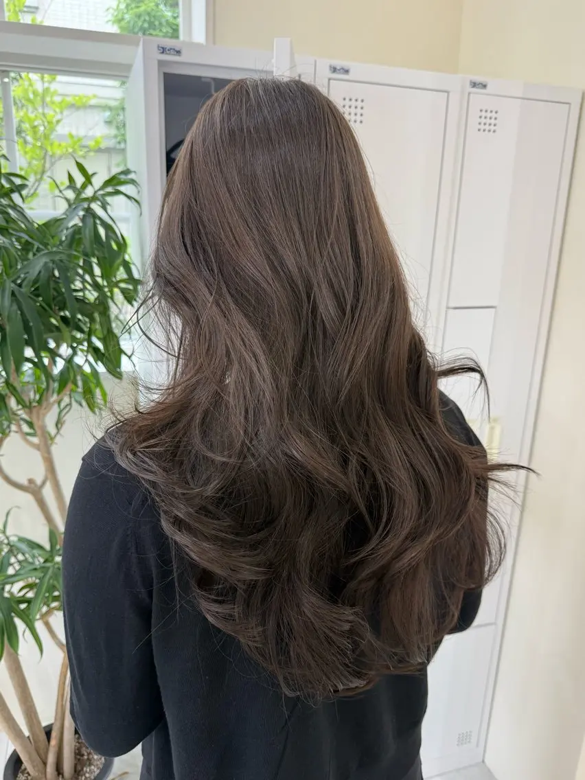 ロング カラー 透明感カラー イルミナカラー カット ヘアカラー 透け感color/ SUのヘアスタイル