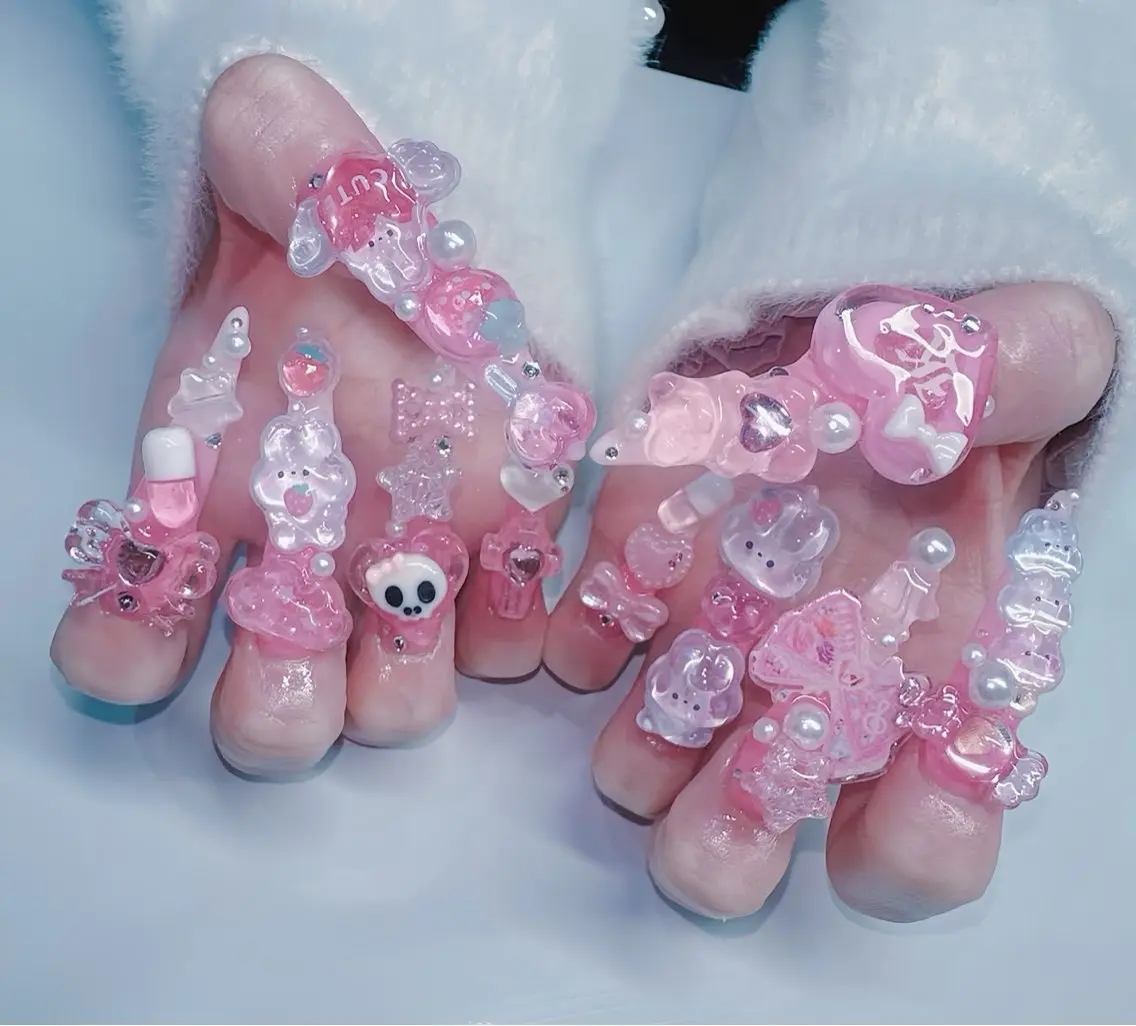 ネイル オーロラネイル ブルー フットネイル ジェルネイル 氷ネイル・うるうるネイル ハンドネイル Rin Nail 新大久保店のネイルデザイン