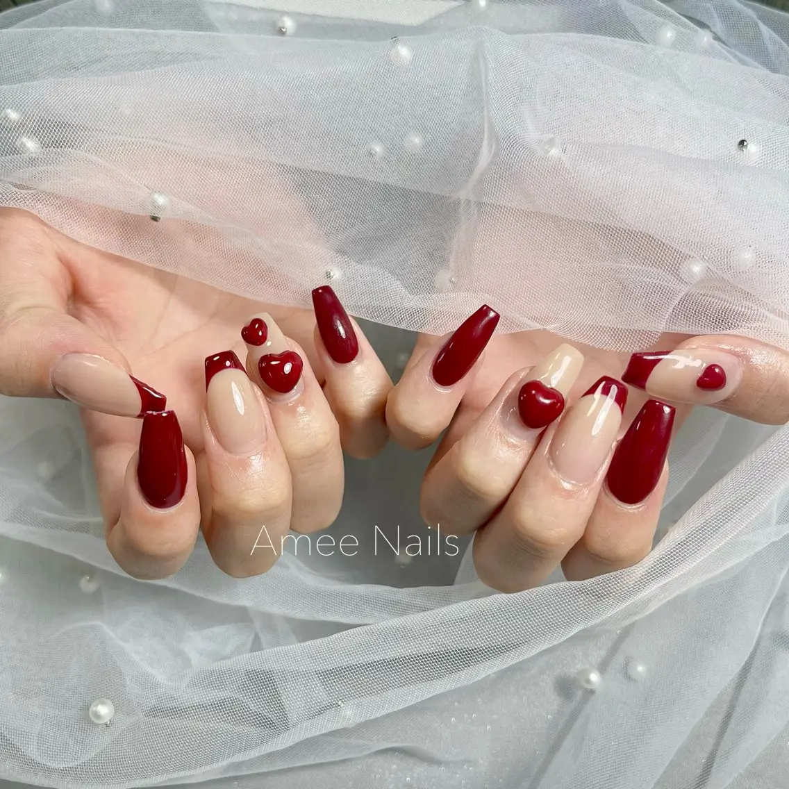 ネイル オーロラネイル クリアネイル フラッシュネイル ジェルネイル グラデーション ハンドネイル Amee Nail Salonのネイルデザイン