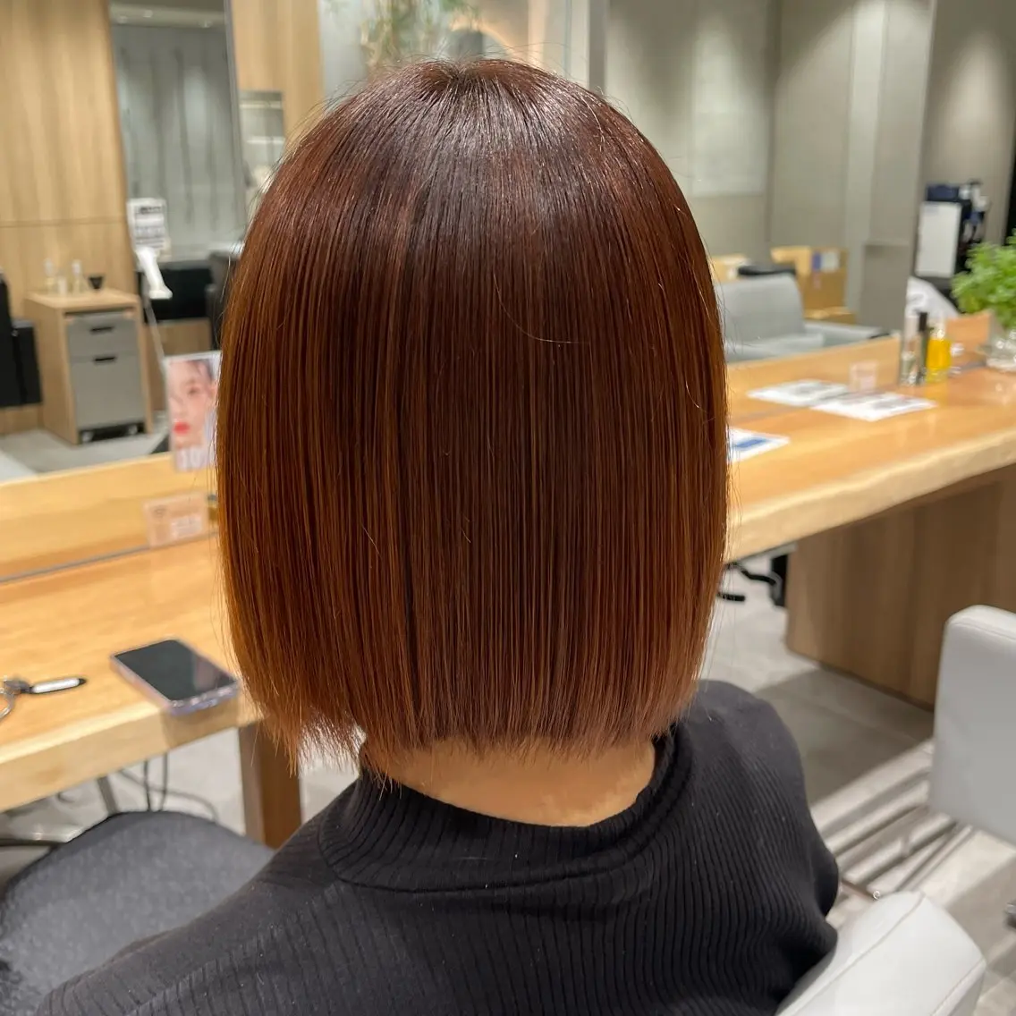 ショート 縮毛矯正×レイヤー カット/飯田 輝のヘアスタイル