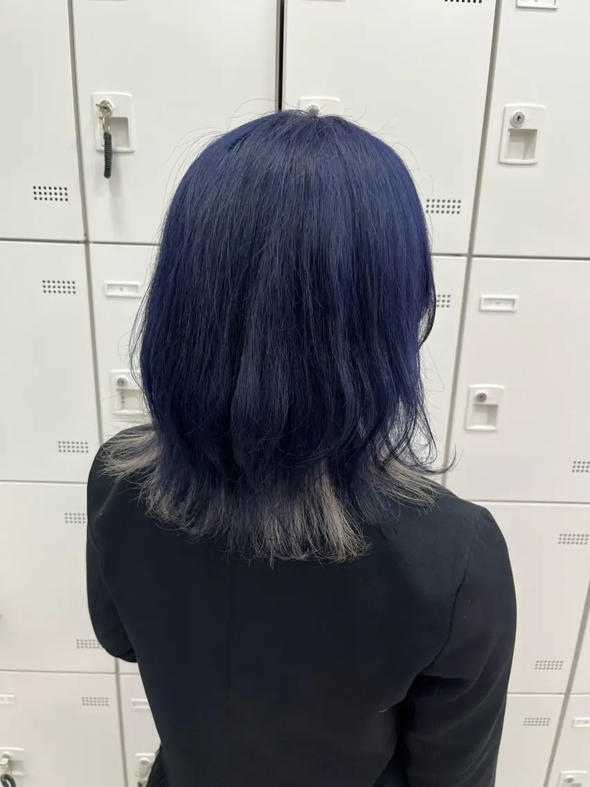 ミディアム カラー ブルーカラー ヘアカラー 💖トレンド春夏 カラー💖FUTAのヘアスタイル