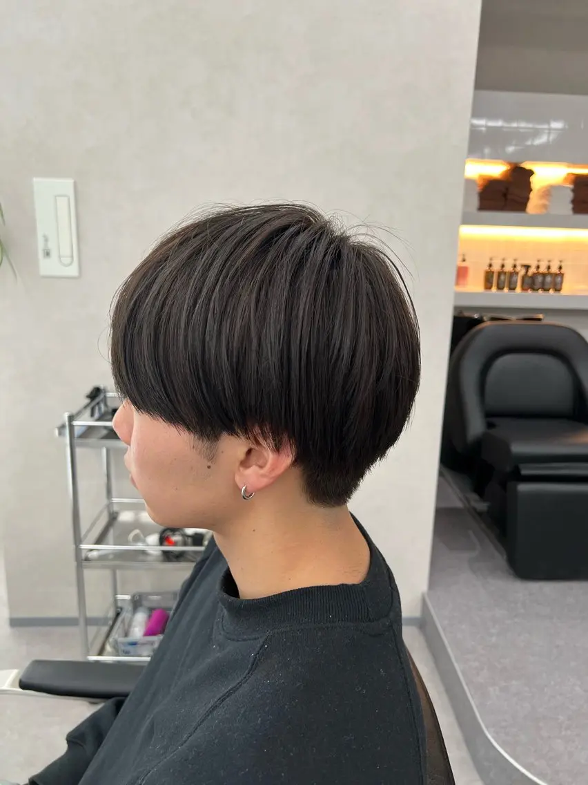 メンズ マッシュ 刈り上げ カット 艶ボブ🤎ボブパーマ 透明感カラー\メンズのヘアスタイル