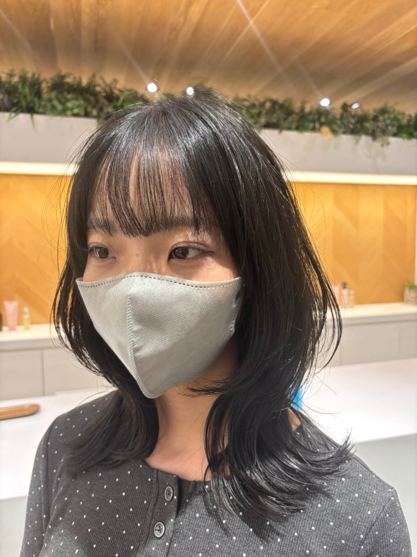 ミディアム 外ハネヘア カット 💚お客様満足度 No.1西村怜悧💚のヘアスタイル