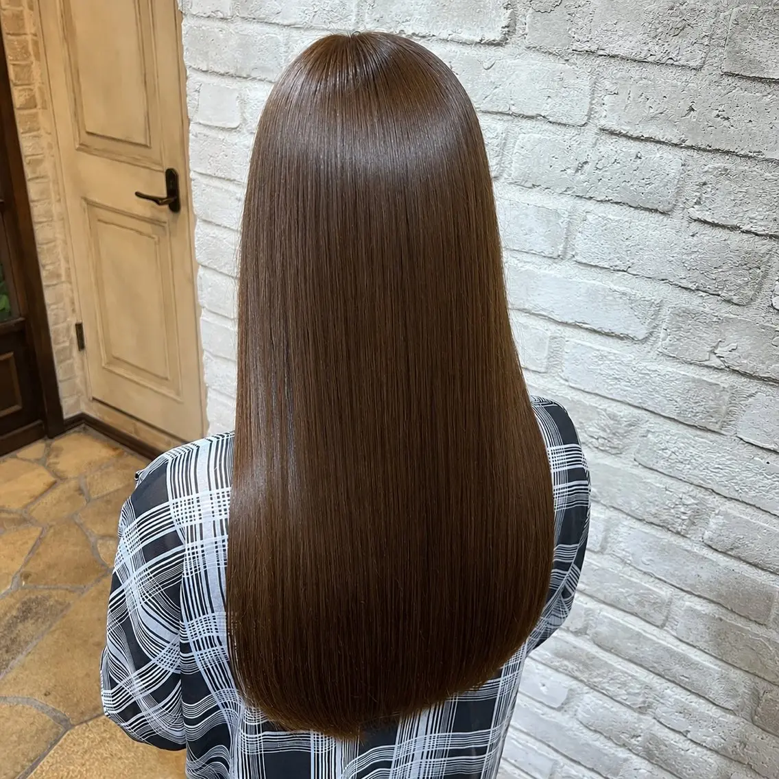 ロング カラー ブラウンカラー チョコレートブラウン 透明感カラー 髪質改善 トリートメント カット ヘアカラー トリートメント メンズ/韓国レイヤー /透明感カラー那須野のヘアスタイル