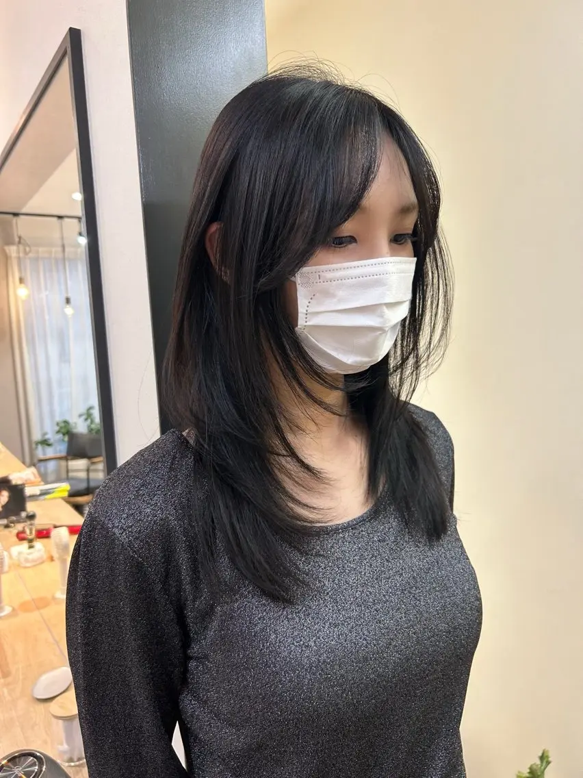 ロング カラー レイヤーカット カット トリートメント hubhair レイヤー/透明感のヘアスタイル