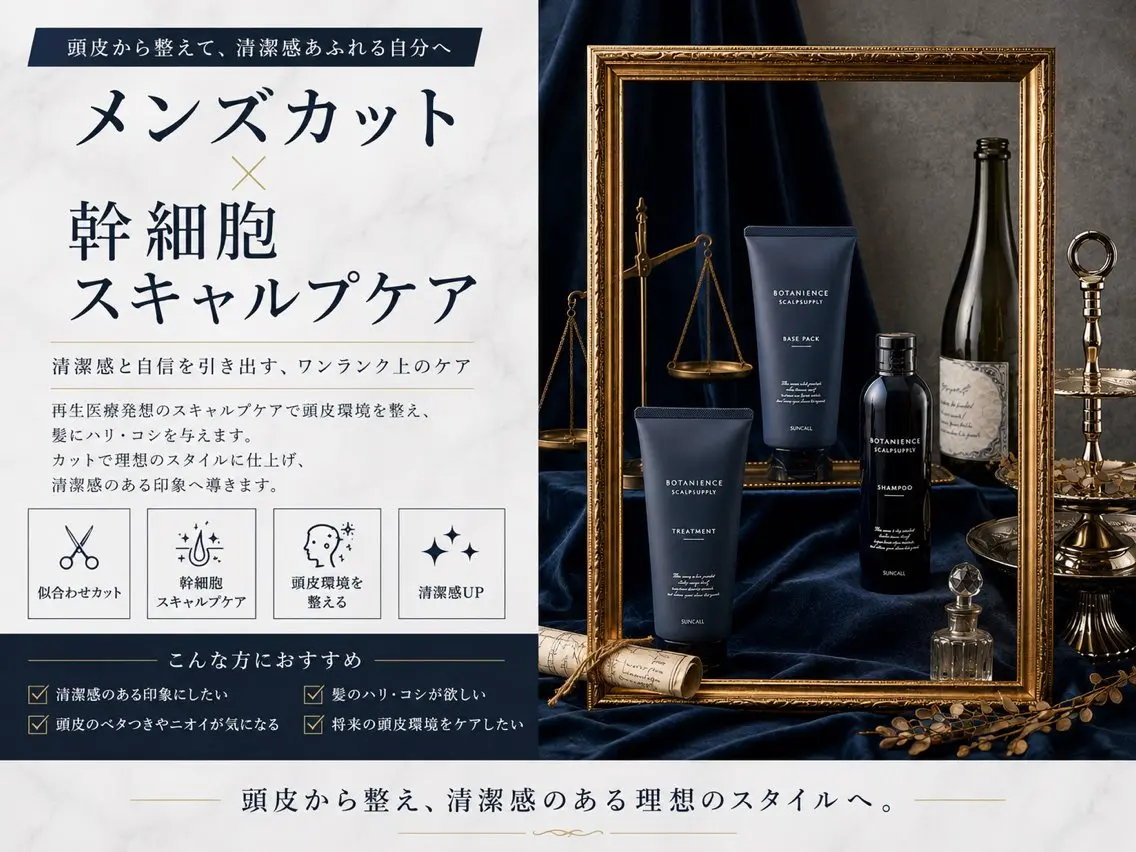 【メンズのお悩み解消】メンズカット+スキャルプケアの写真
