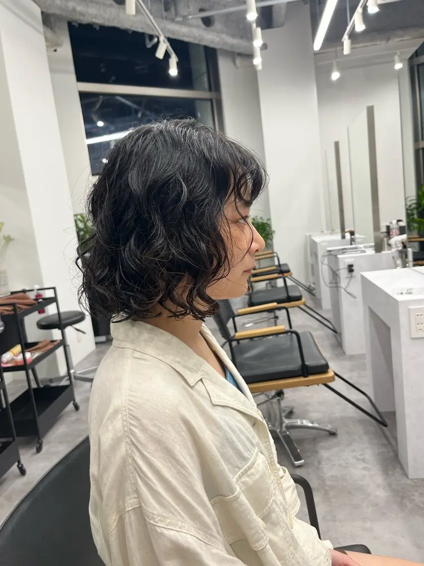 ショート パーマ 門崎未依/レイヤー/ メンズカット🪿🌼のヘアスタイル
