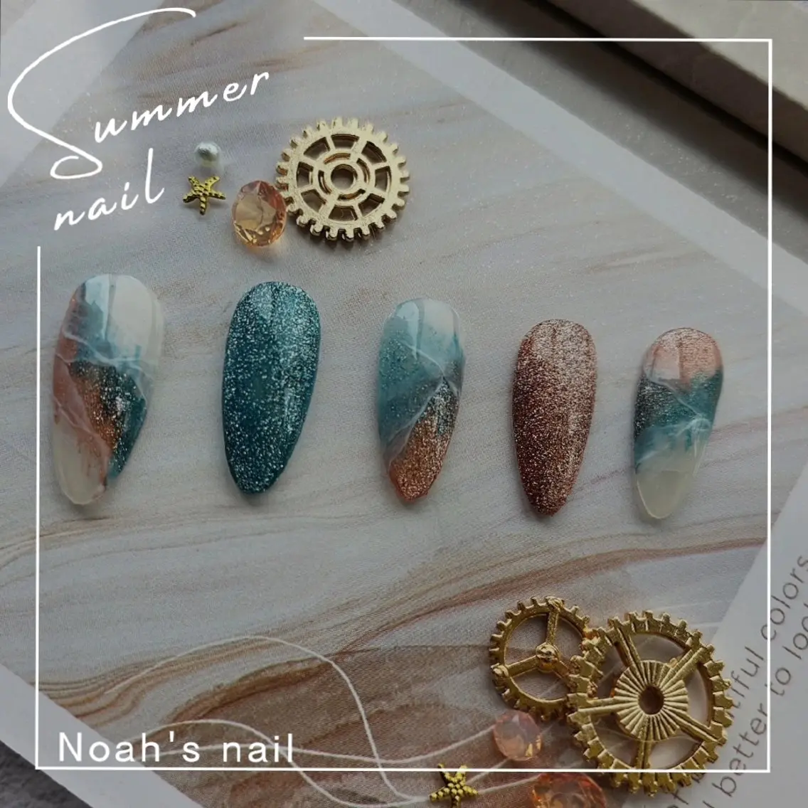 ネイル フラッシュネイル フラッシュマグ フットネイル ハンドネイル Noah'snail   のネイルデザイン
