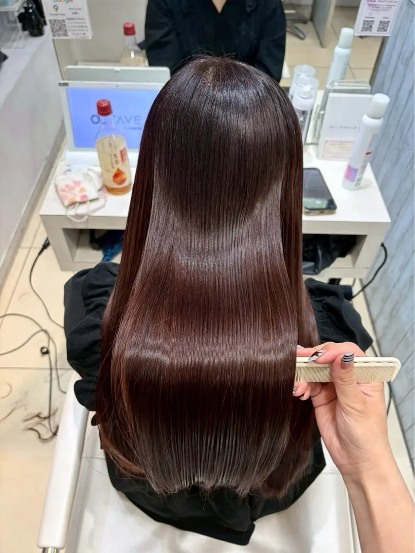 カラー ヘアカラー トリートメント [髪質改善カラー] 光^._.^のヘアスタイル