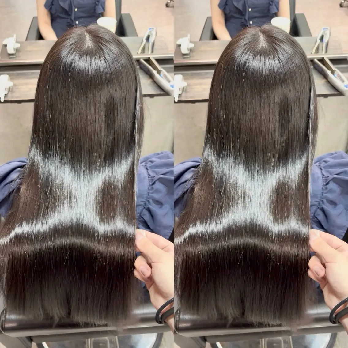 ✂️伸ばし中の方向け✂️カラー＋髪質改善サイエンスアクア＋前髪カット＋ヘッドスパ ⚠️朝7時から23時までご案内可能の写真