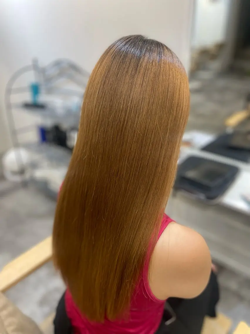 ロング 髪質改善 すなが/ハイライト モデル募集中のヘアスタイル